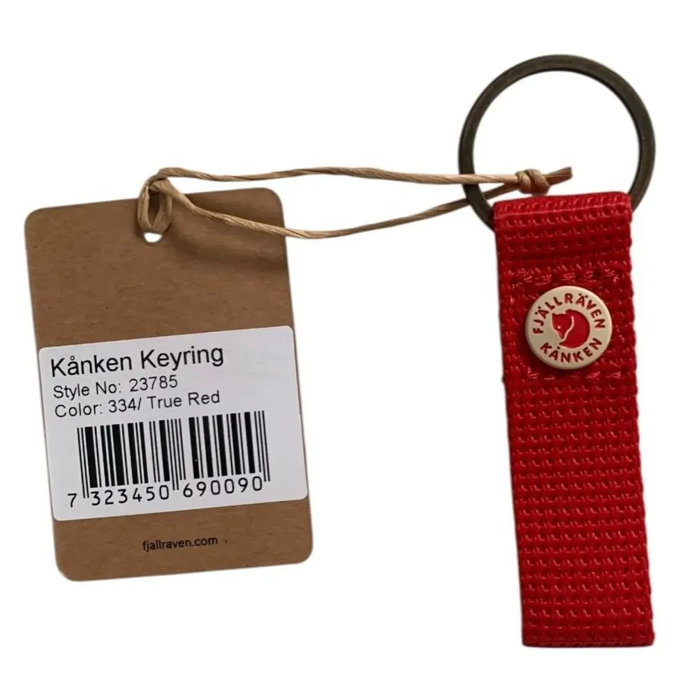 Fjällräven Kånken True Red Keyring Bag Charm Woven Strap NWT Scandinavian